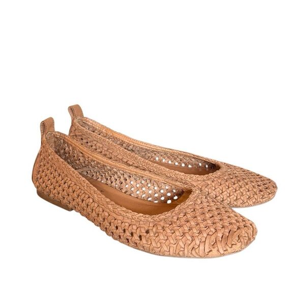 Joie leather woven flats ballet brown size 6.5 - Picture 1 of 9